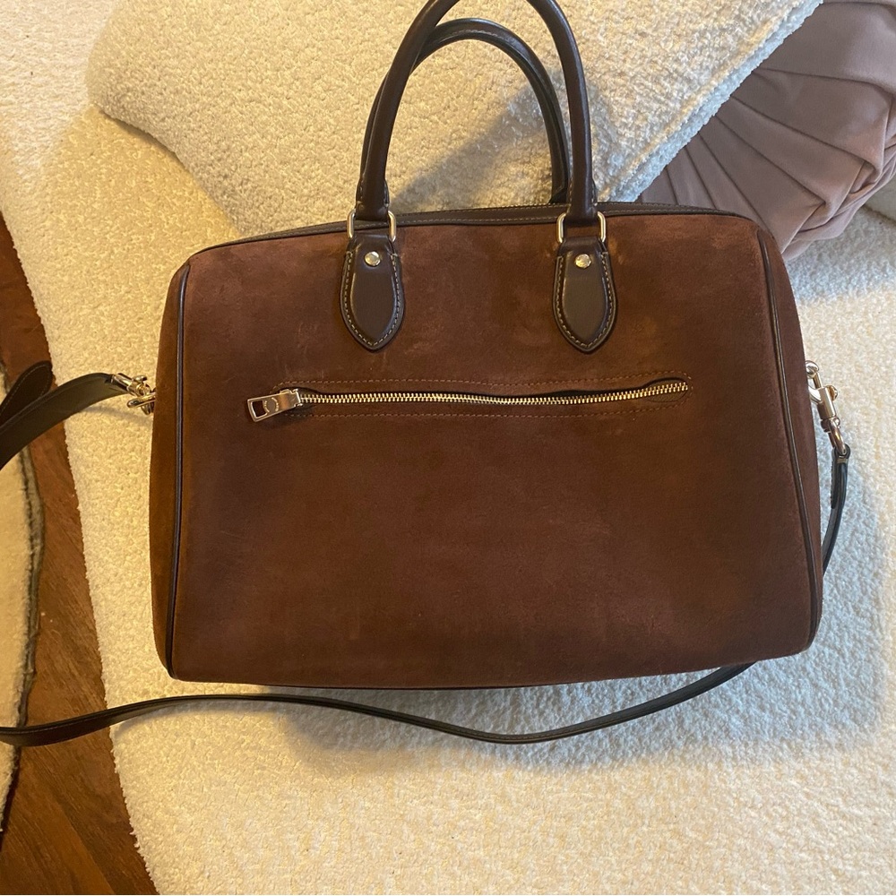 Coach Large Rowan Satchel Suede - Picture 3 of 4